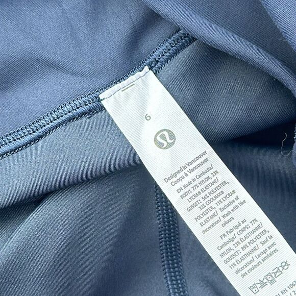 Lululemon Wunder Train High-Rise Tight 25"‎ Hem Slit true navy blue size 6 NWT - Picture 4 of 6